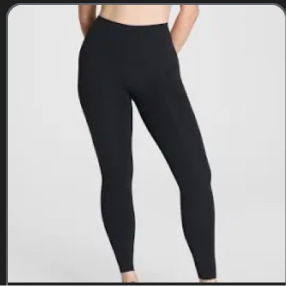 Spanx Look At Me Now Seamless High-Waisted Black Leggings Large